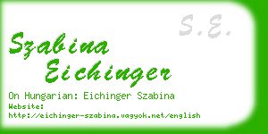 szabina eichinger business card